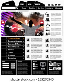 Music Website Template - Vector Design