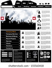 Music Website Template - Vector Design