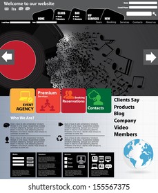 Music Website Template - Vector Design