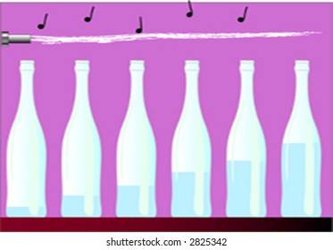 music whit bottle
