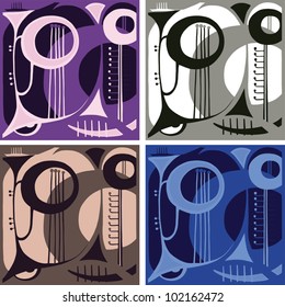 Music wind instruments. abstraction. vector illustration.