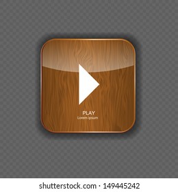 Music wood application icons vector illustration