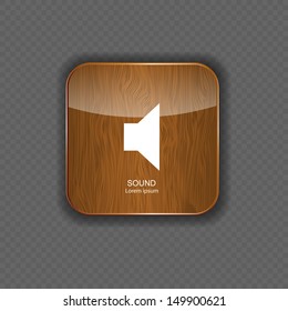 Music wood application icons vector illustration