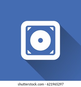 Music woofer square box icon
