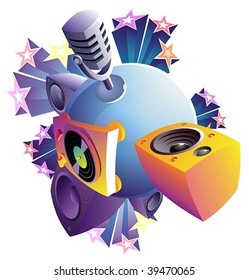 Music World concept. Vector illustration.