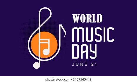 Music. world music day celebration vector design template. June 21. Music day, with notes display. entertainment