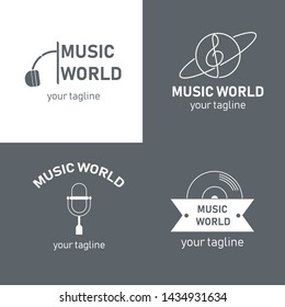 Music World Logos Set design