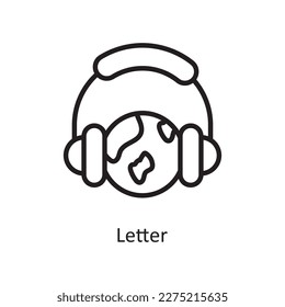 Music World  Vector Outline icon Design illustration. Music Symbol on White background EPS 10 File