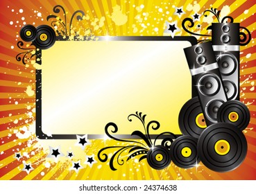 Music yellow background