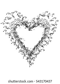 Music of your heart. Greeting card for Valentine's Day and International Women's Day