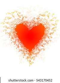 Music of your heart. Greeting card for Valentine's Day and International Women's Day