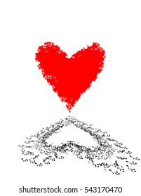 Music of your heart. Greeting card for Valentine's Day and International Women's Day