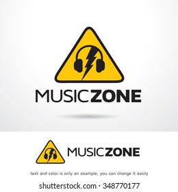 Music Zone Logo Template Design Vector