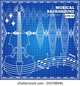 Musical abstract background. Vector illustration.