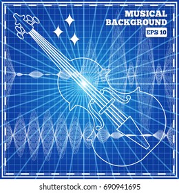 Musical abstract background. Vector illustration.