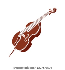 Musical abstract composition of violin, guitar and cello. Music symbol for concerts