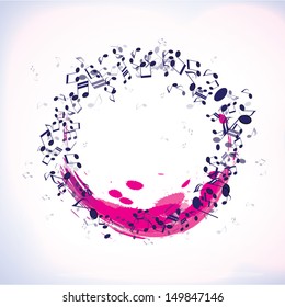 Musical abstract vector background 