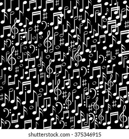 Musical abstraction - vector colorful notes