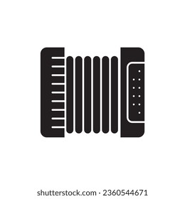 Musical accordion icon, Accordion musical instrument flat illustration on white background..eps