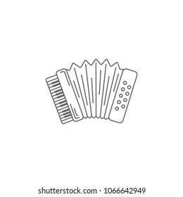 Musical accordion icon. Simple element illustration. Musical accordion symbol design template. Can be used for web and mobile on white background