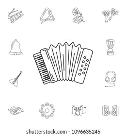 Musical accordion icon. Simple element illustration. Musical accordion symbol design from Musical collection set. Can be used for web and mobile on white background