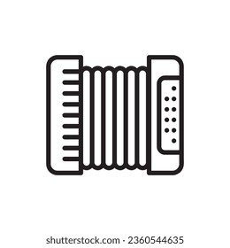 Musical accordion line icon.Accordion musical instrument outline vector icon. flat trendy style illustration on white background..eps