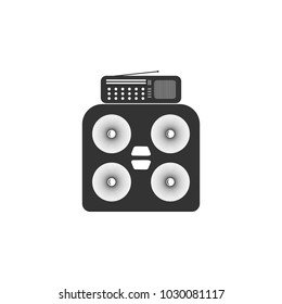 a musical amplifier and speakers icon. Detailed icon of musical instrument icon. Premium quality graphic design. One of the collection icon for websites, web design, mobile app on white background