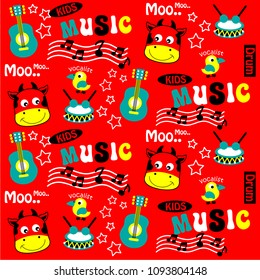 musical animal cartoon,vector illustration