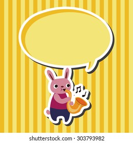 musical animal rabbit flat icon elements background,eps10