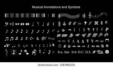 Musical Annotations and Symbols vector illustration. EPS10