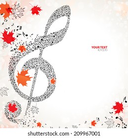 Musical autumn background