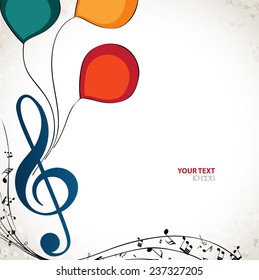 musical background with balls