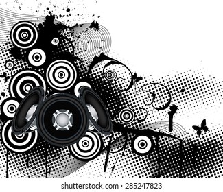 Musical background. EPS 10 vector illustration without transparency.