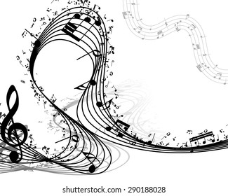 Musical background. EPS 10 vector illustration without transparency.