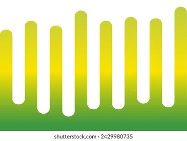 Musical background of green increasing and decreasing bars.