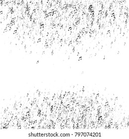 Musical Background with Note Signs and Symbols. Music Fashion Pattern Design. Piano Motif Texture. Poster Print Design Background.