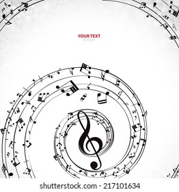 musical background with notes