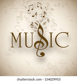 Musical background with musical notes, can be use as flyer, poster or banner in concerts and parties. 