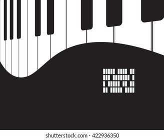 Musical background with piano. EPS vector illustration