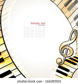 musical background with piano keys