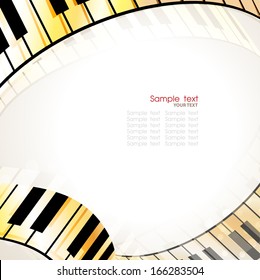 musical background with piano keys