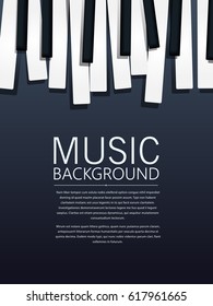 Musical Background With Piano Keys And Text