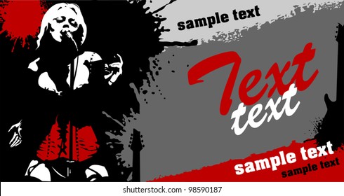 musical background with place for your text (color);
