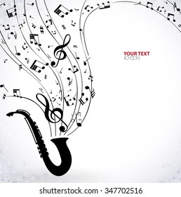 musical background with saxophone