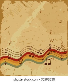 Musical  background in style retro.