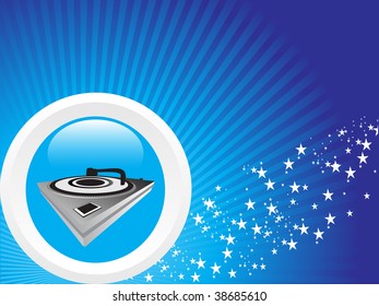 musical background with turntable, vector wallpaper