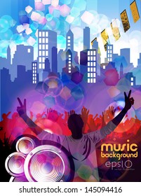 Musical background. Vector