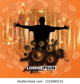 Musical background - vector illustration