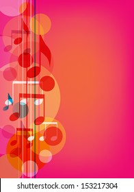 Musical background. Vector illustration