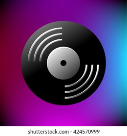 musical background with vinyl